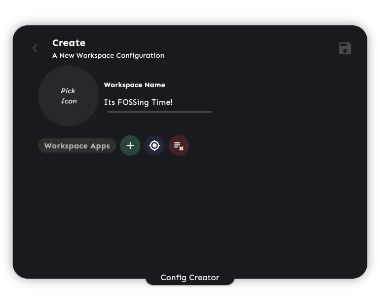 uma captura de tela da tela de criação do espaço de trabalho do App Fleet