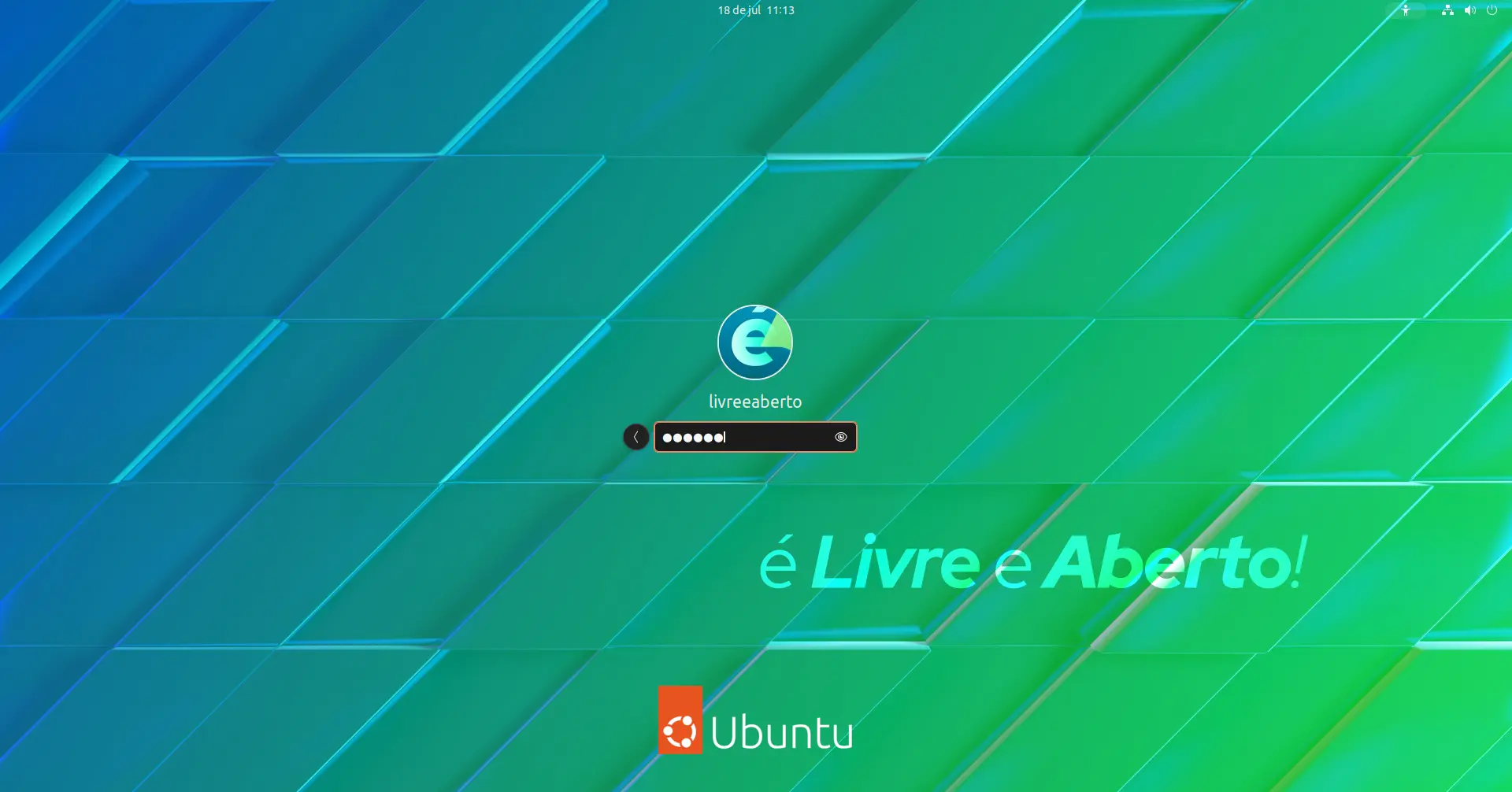 Tela de login com fundo personalizado no Ubuntu