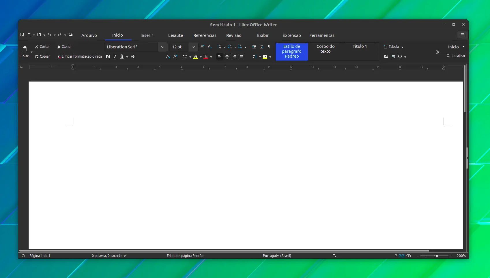 Interface Ribbon no LibreOffice