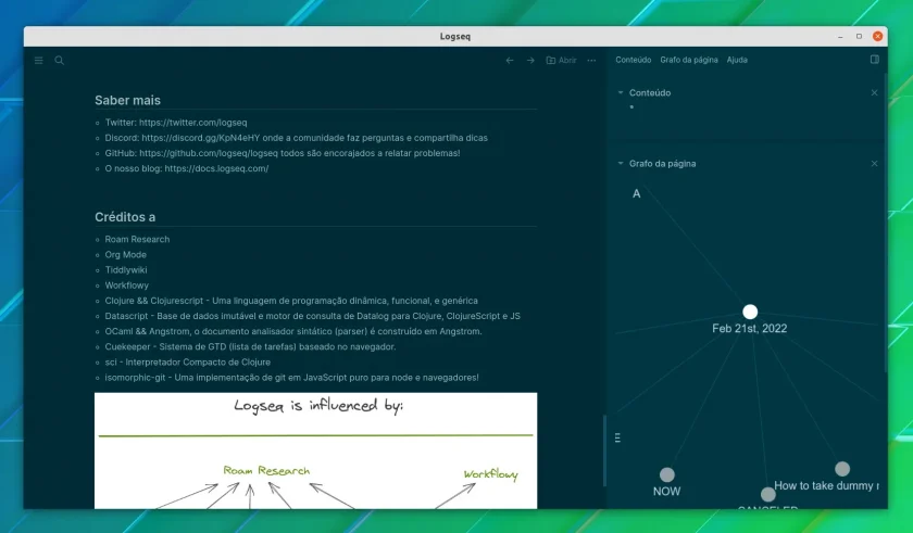 Tela do Logsec mostrando anotações e gráfico de conteúdo Tela do Logsec mostrando anotações e gráfico de conteúdo