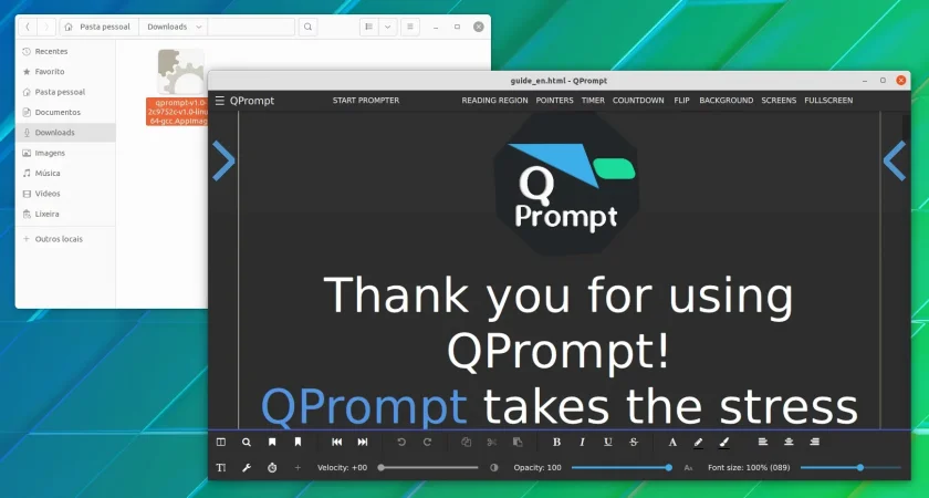 abrindo_qprompter_pelo_appimage Abrindo o QPrompter pelo AppImage
