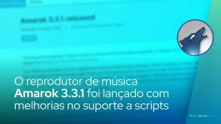 O reprodutor de música Amarok 3.3.1 foi lançado com melhorias no suporte a scripts