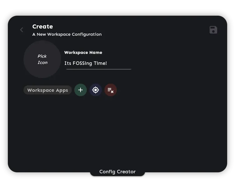 uma captura de tela da tela de criação do espaço de trabalho do App Fleet