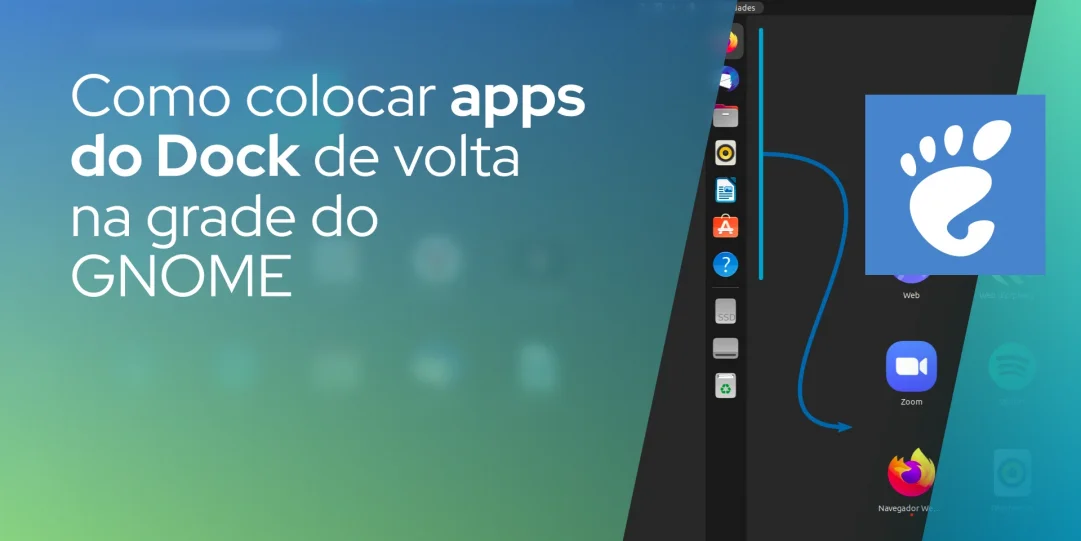 Como colocar apps do Dock de volta na grade de aplicativos do GNOME