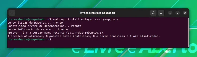 Atualizar apenas um pacote