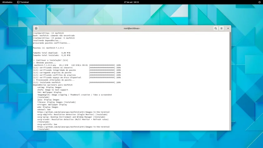 Usando o pacman no ArchLinux Usando o pacman no ArchLinux