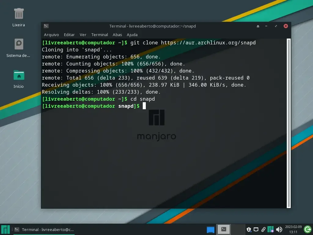 Clonando o repositório Clonando o repositório