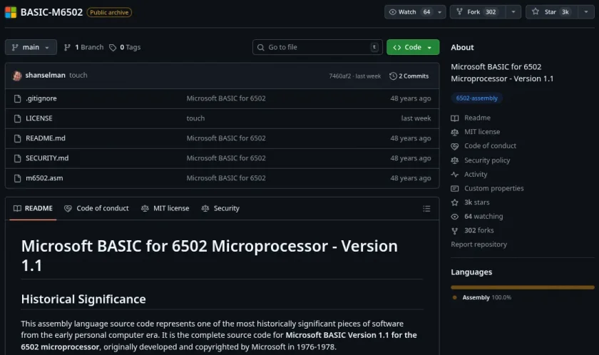 basic-m6502-github-repository