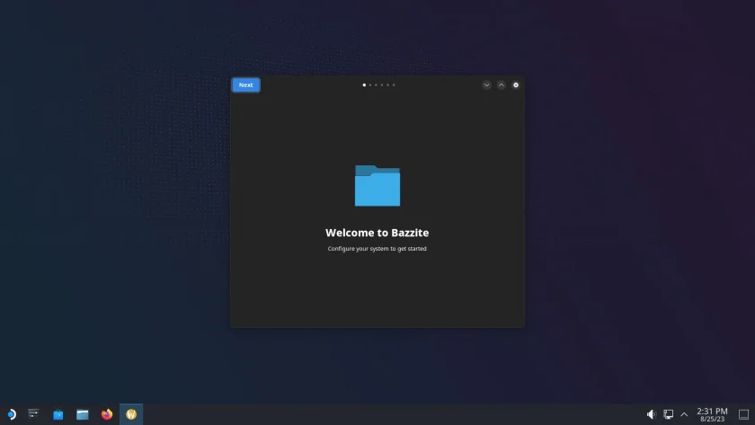 uma captura de tela do portal bazzite