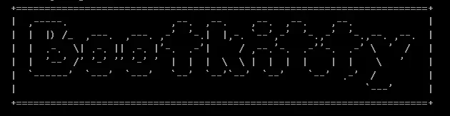 Uma captura de tela do texto ASCII gerado pelo BootKitty