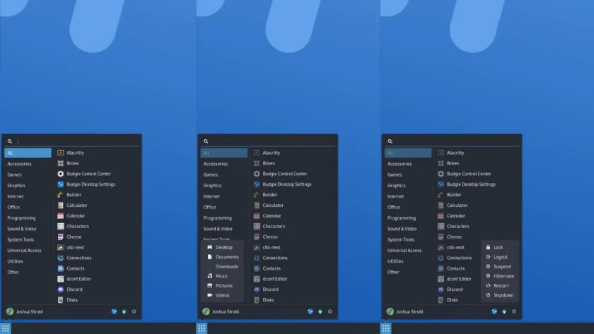 menu budgie 10.7