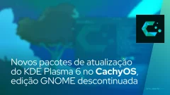 Novos pacotes de atualização do KDE Plasma 6 no CachyOS, edição GNOME descontinuada