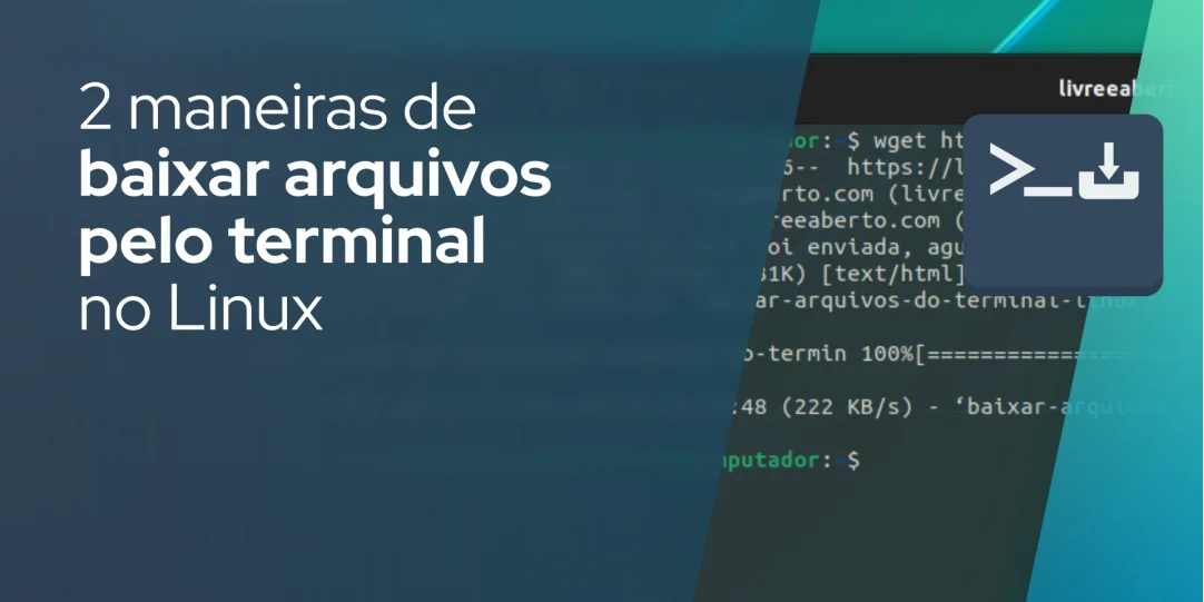 2 maneiras de baixar arquivos pelo terminal no Linux
