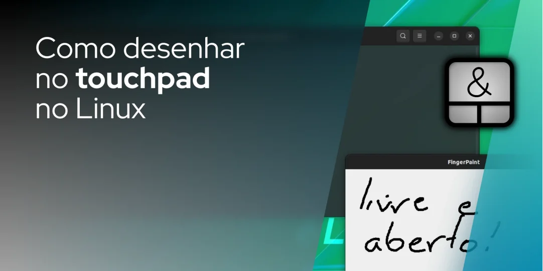 Como desenhar no touchpad no Linux usando o 'FingerPaint'