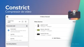 Constrict é um aplicativo para compactar vídeos