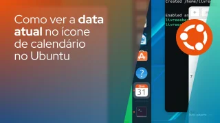 Como ver a data atual no ícone de calendário no Ubuntu