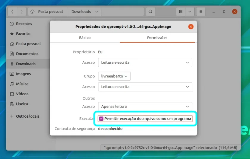 permitindo_execucao_do_arquivo_appimage_do_qprompt permitindo_execucao_do_arquivo_appimage_do_qprompt