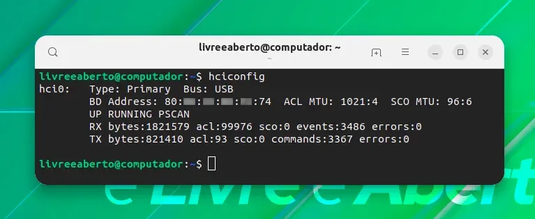 Endereço mac do bluetooth