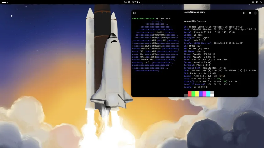 fedora-43-workstation-fastfetch-output