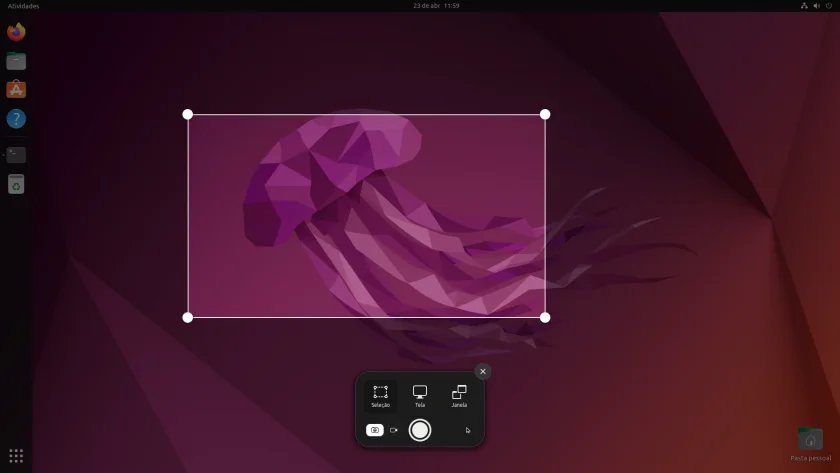 Ferramenta de captura de tela do Ubuntu 22.04