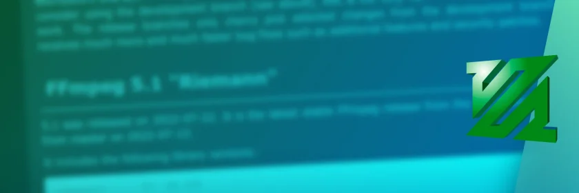FFmpeg 5.1 'Riemann' LTS lançado com aceleração de hardware VDPAU AV1 e novos filtros