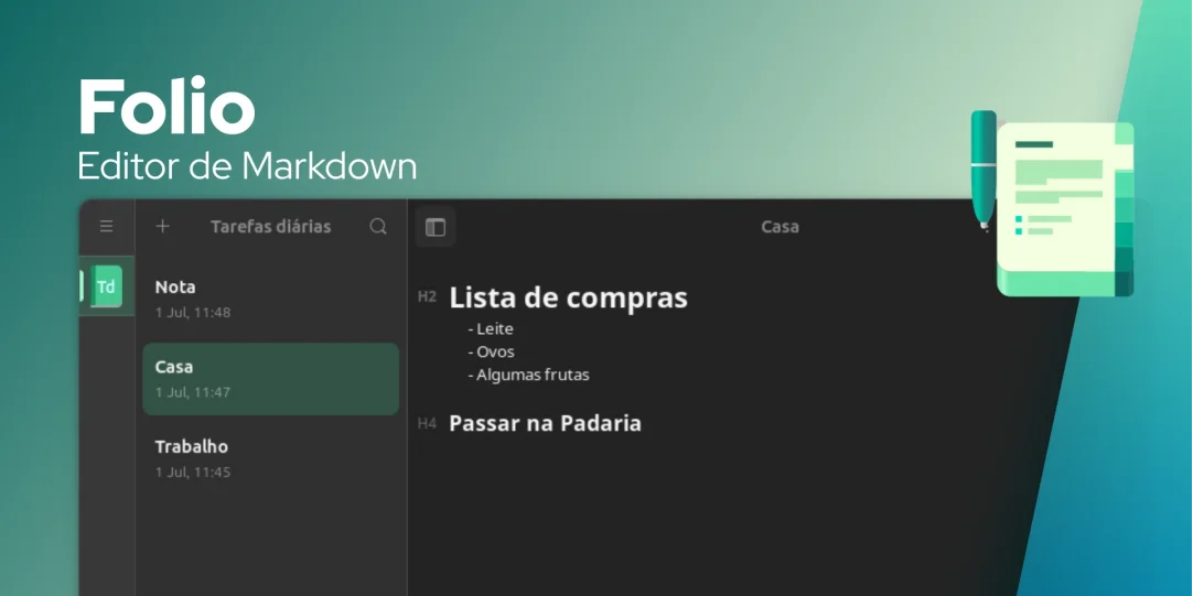 Folio: Um aplicativo de notas markdown simples, sólido e de código aberto