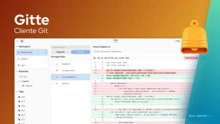 Gitte, um cliente Git GTK4 para GNOME