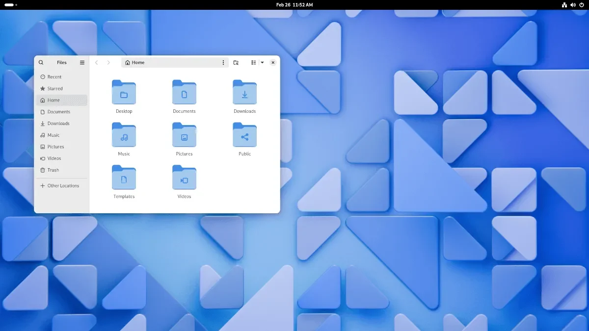 GNOME 46 com o novo papel de parede