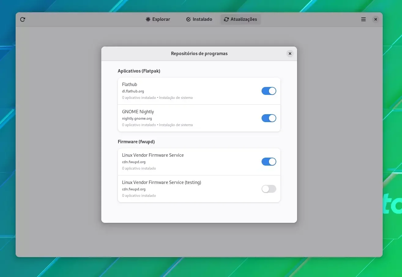 gnome_software_preferencias Preferências do GNOME Software