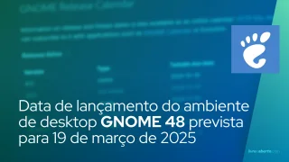 Data de lançamento do ambiente de desktop GNOME 48 prevista para 19 de março de 2025