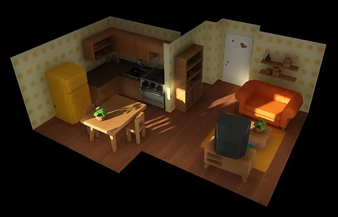 uma captura de tela da iluminação e sombras melhoradas no godot 4.0