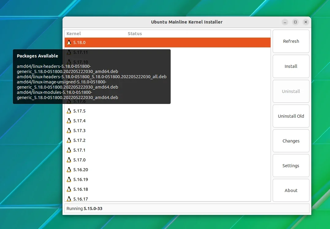 Instalando kernel Linux 5.18 no Ubuntu pela interface gráfica