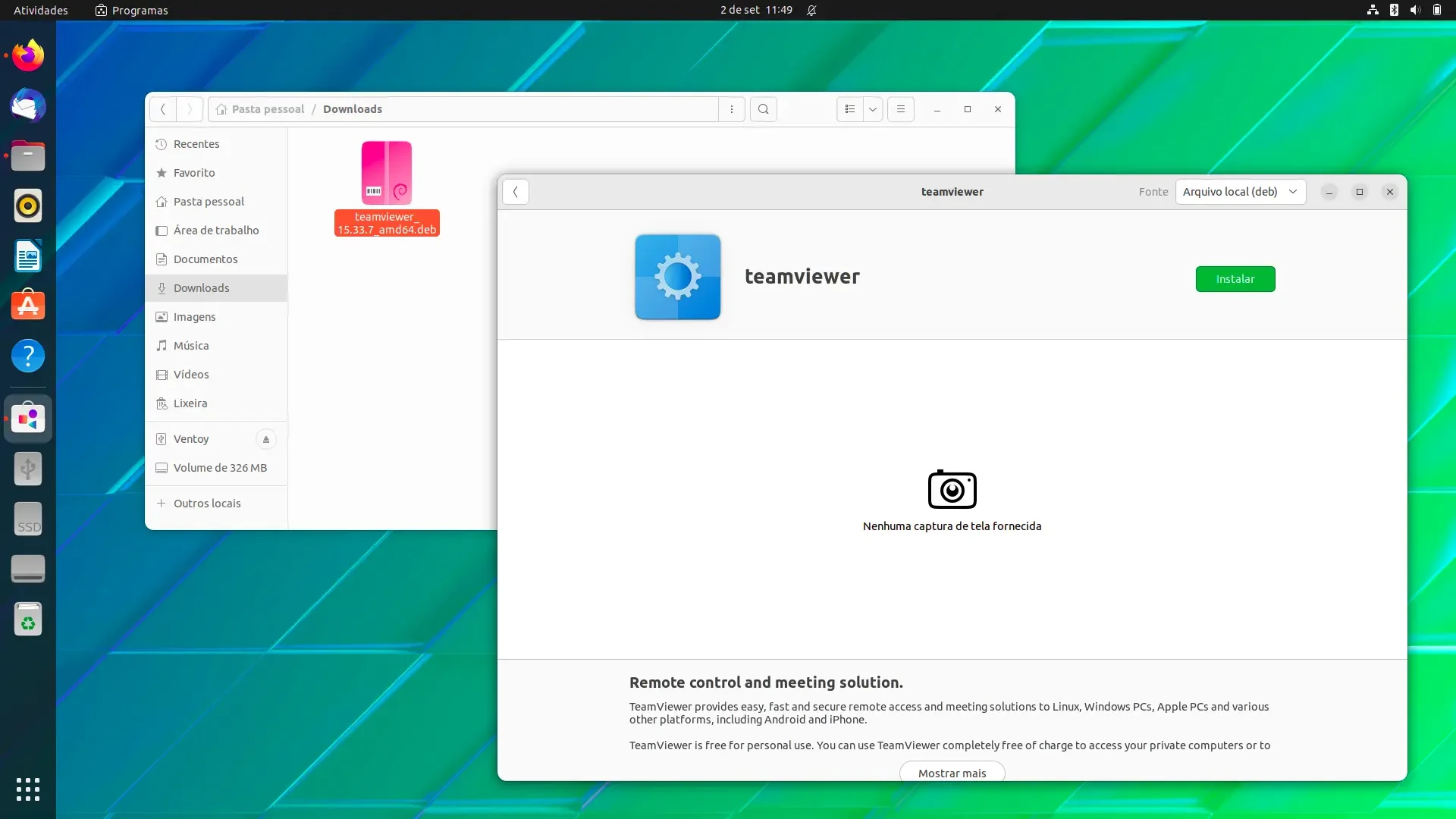 Instalando o TeanViewer no Ubuntu Instalando o TeanViewer no Ubuntu