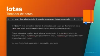 Iotas é um aplicativo Linux Note Taking com Nextcloud Sync