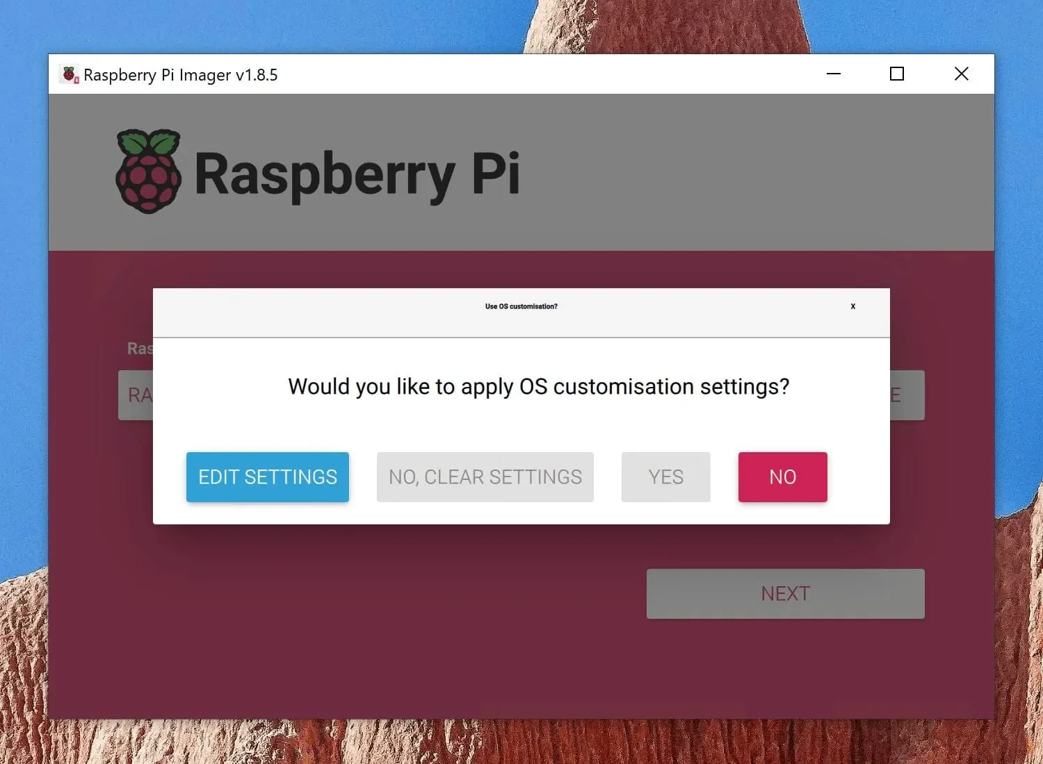 Personalizações no Raspberry Pi Imager com o Kali Linux