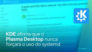 KDE afirma que o Plasma Desktop nunca forçará o uso do systemd