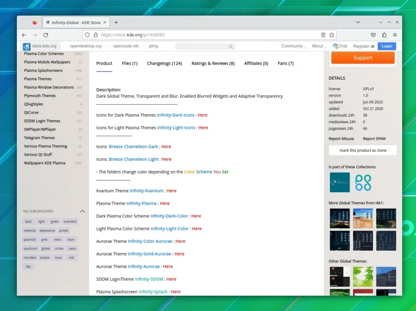 Temas KDE Plasma para baixar manualmente Temas KDE Plasma para baixar manualmente