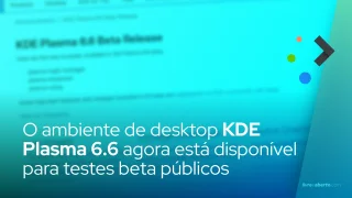 O ambiente de desktop KDE Plasma 6.6 agora está disponível para testes beta públicos