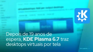 Depois de 19 anos de espera, KDE Plasma 6.7 traz desktops virtuais por tela