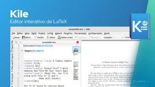 Kile: um editor interativo de LaTeX multiplataforma do KDE