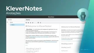 KleverNotes é um aplicativo prático de anotações de Markdown do KDE