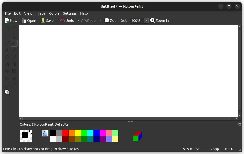uma captura de tela de kolourpaint