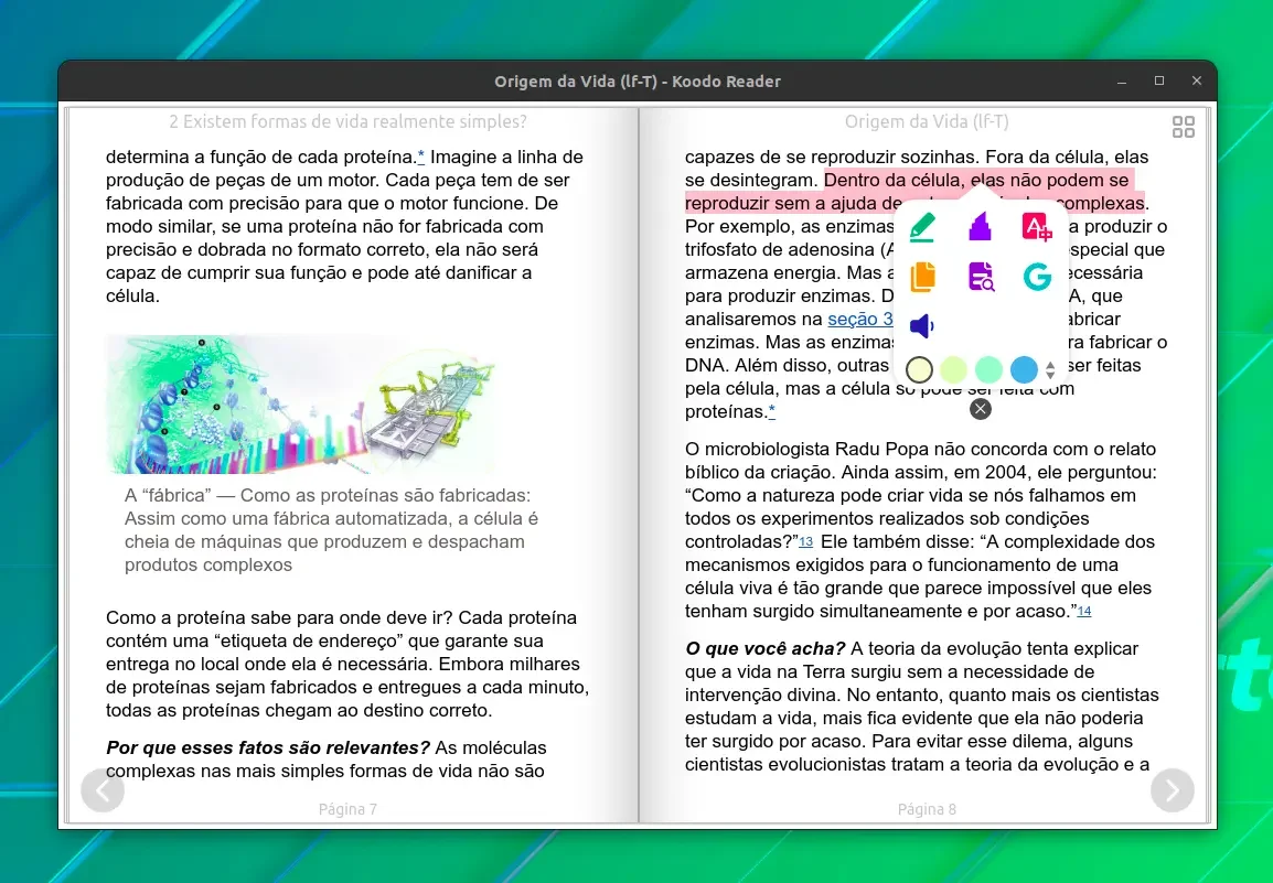 Anotar, realçar ou traduzir o texto selecionado Anotar, realçar ou traduzir o texto selecionado