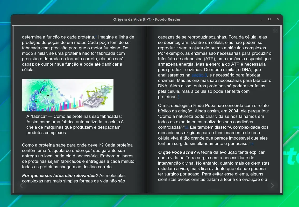 Koodo ebook leitor de interface de modo escuro Koodo ebook leitor de interface de modo escuro