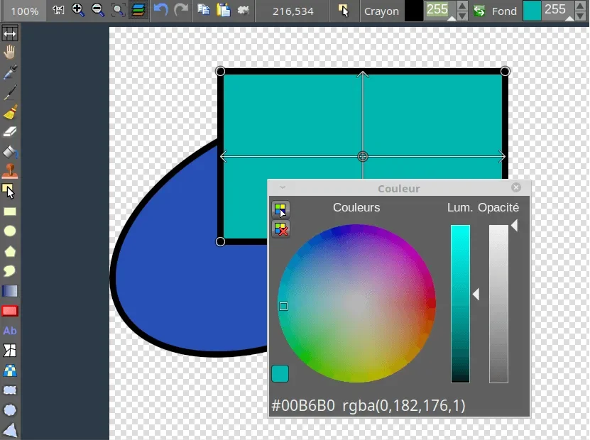 uma captura de tela de lazpaint
