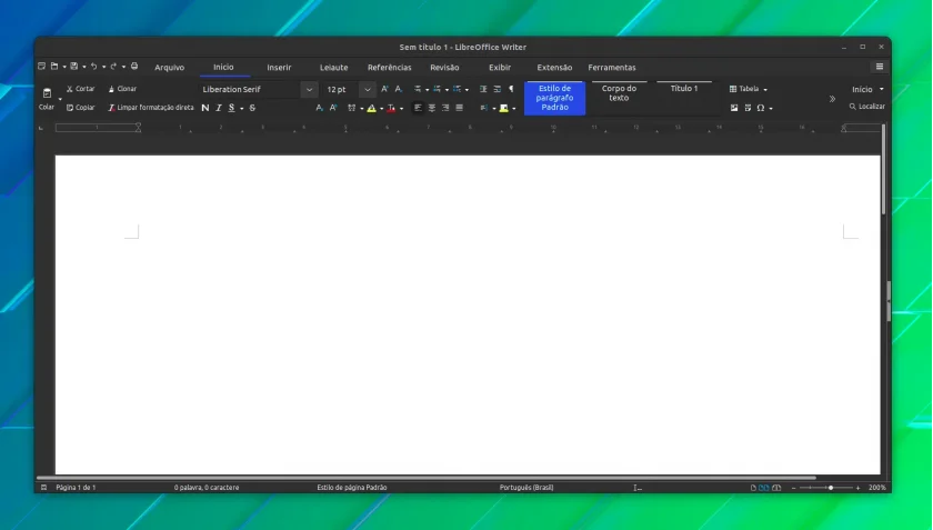 Interface Ribbon no LibreOffice Interface Ribbon no LibreOffice