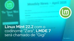 Linux Mint 22.2 com o codinome 
