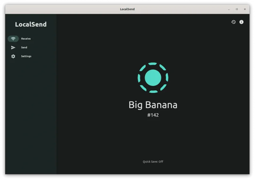 uma captura de tela do localsend