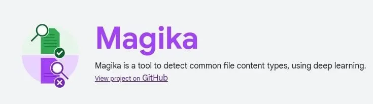 uma captura de tela do banner do site magika