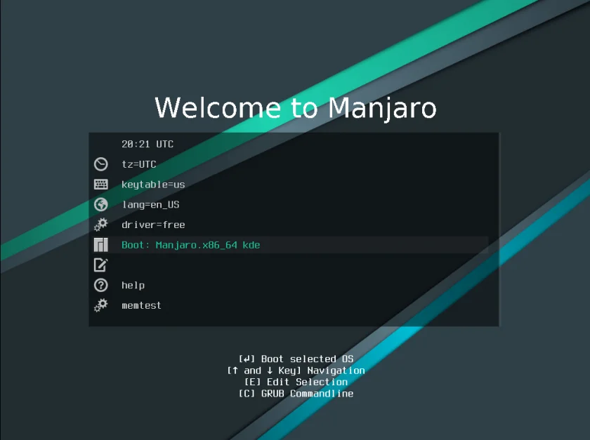 GRUB do Manjaro